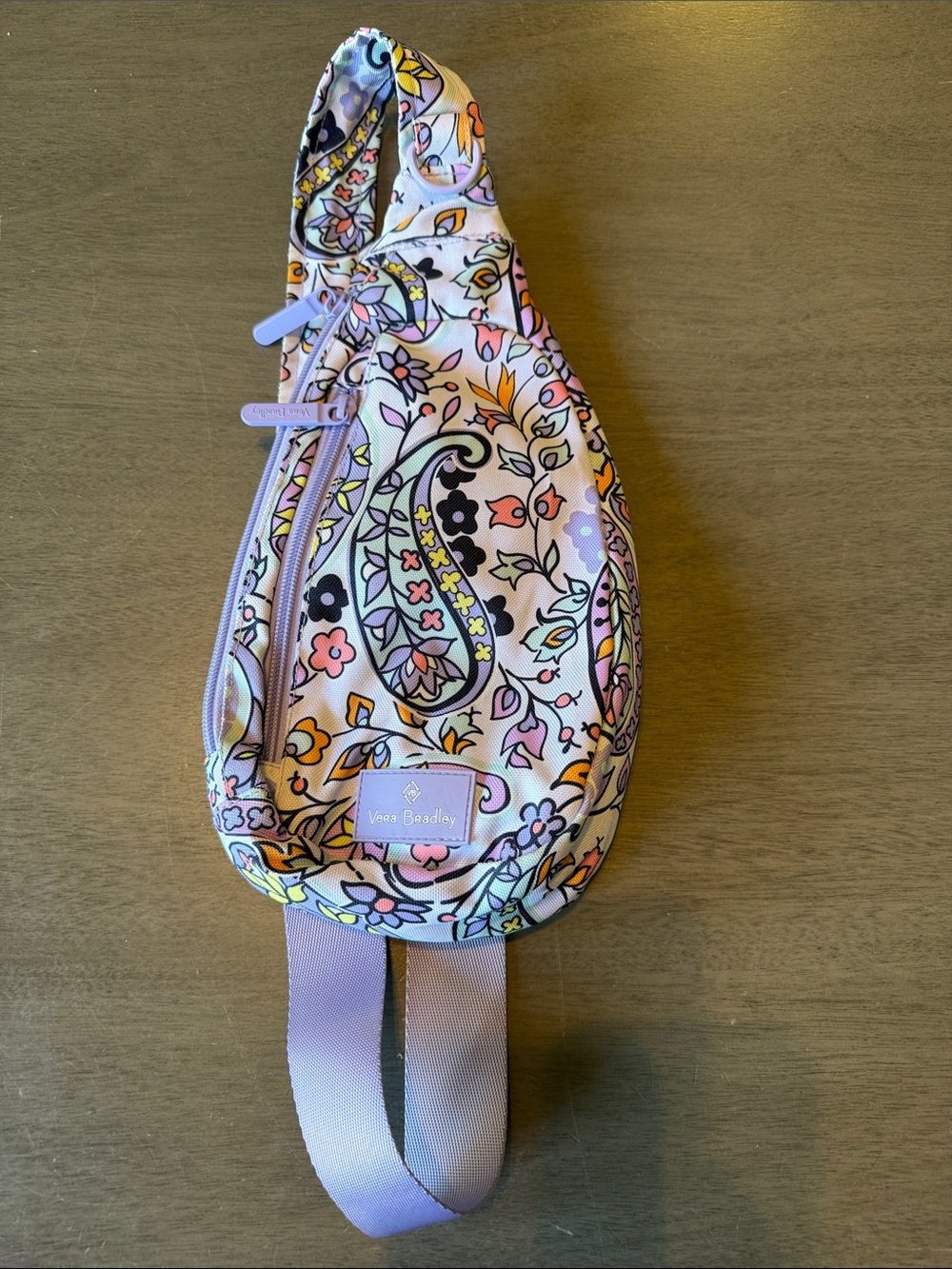 Vera Bradley Lavender Paisley Sling Bag